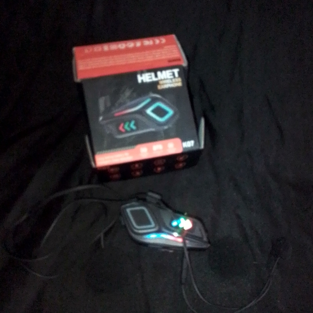 Helmet Wireless Earphone with LED Accents - Picture 11 of 11